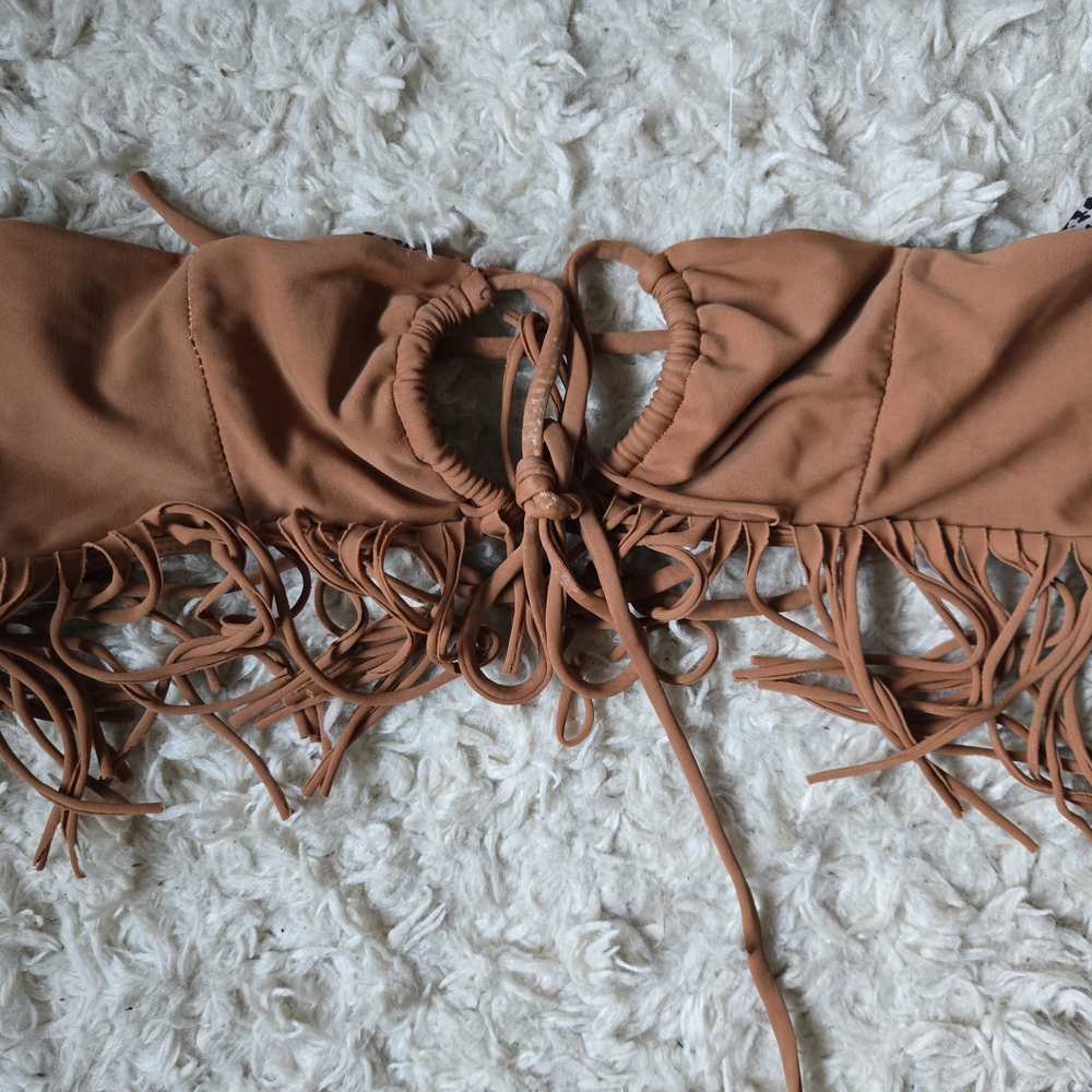 Acacia Fringe Bikini Top